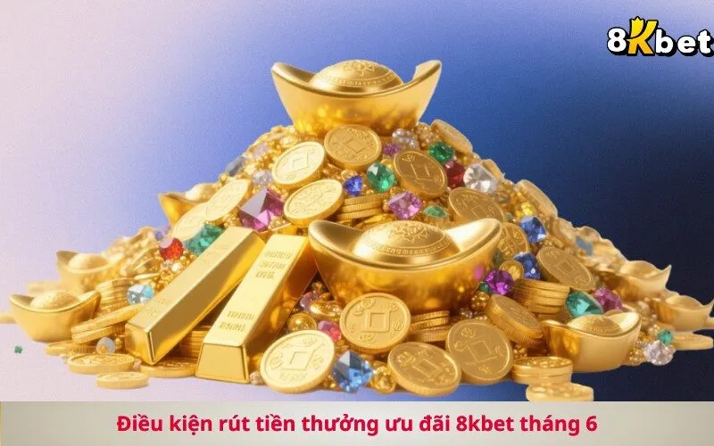 Điều kiện rút tiền thưởng ưu đãi 8kbet tháng 6